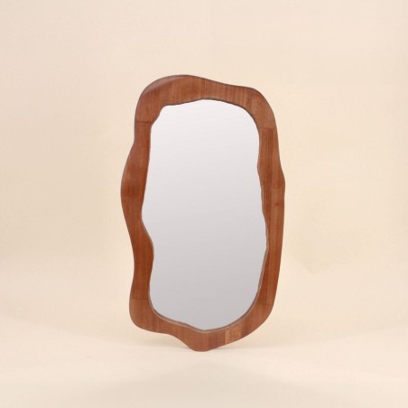Miroir organique bois naturel 50x30cm | Hashtag Déco