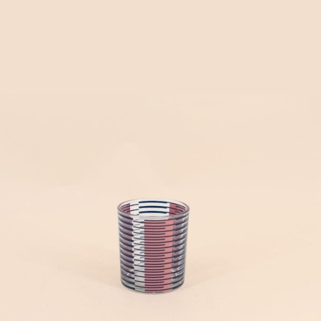 Lot de 3 photophores en verre imprimé coloré | Hashtag Déco