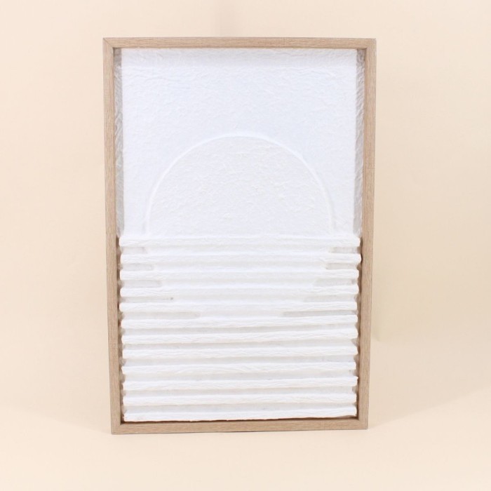 Cadre décoratif en relief bois blanc 40x60 cm | Hashtag Déco