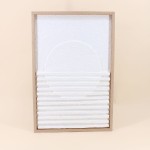 Cadre décoratif en relief bois blanc 40x60 cm | Hashtag Déco