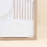Cadre décoratif en relief bois blanc 40x60cm | Hashtag Déco