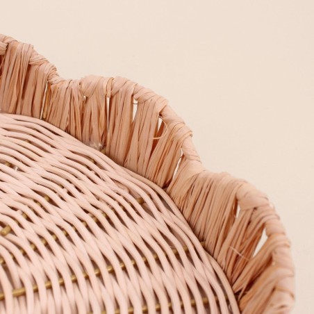 Plateau rond en rotin naturel 25cm | Hashtag Déco