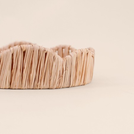 Plateau rond en rotin naturel 25cm | Hashtag Déco