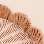 Set de 2 plateaux ronds en rotin beige | Hashtag Déco