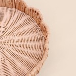Set de 2 plateaux ronds en rotin beige | Hashtag Déco