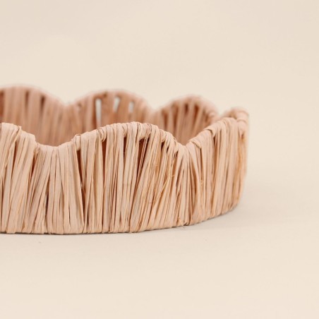 Set de 2 plateaux ronds en rotin beige | Hashtag Déco