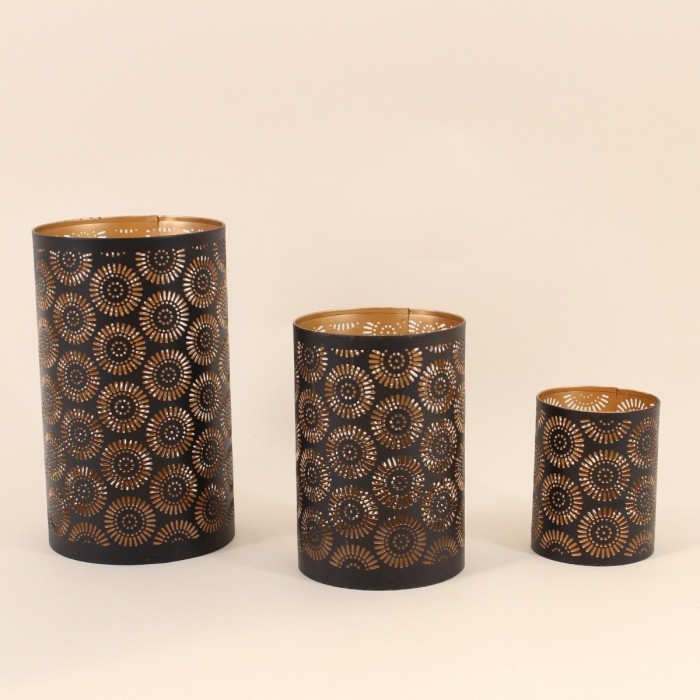 Set de 3 lanternes fleurs métal blanc | Hashtag Déco