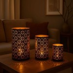 Set de 3 lanternes fleurs métal blanc | Hashtag Déco