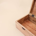 Set de 3 boîtes bois, couvercle or | Hashtag Déco