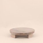 Plateaux ronds en bois sur pieds, set de 2 | Hashtag Déco