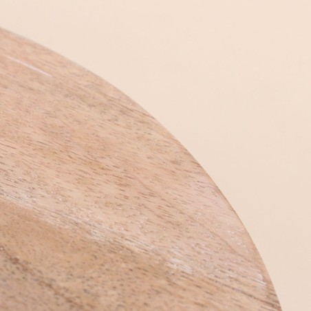 Plateaux ronds en bois sur pieds, set de 2 | Hashtag Déco