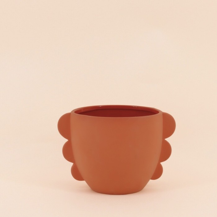 Cache pot dolomite terracotta 18,7cm | Hashtag Déco