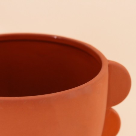 Cache pot dolomite terracotta 18,7cm | Hashtag Déco