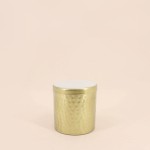Set de 3 boites rondes en métal doré martelé | Hashtag Déco