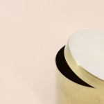 Set de 3 boites rondes en métal doré martelé | Hashtag Déco