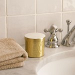 Set de 3 boites rondes en métal doré martelé | Hashtag Déco