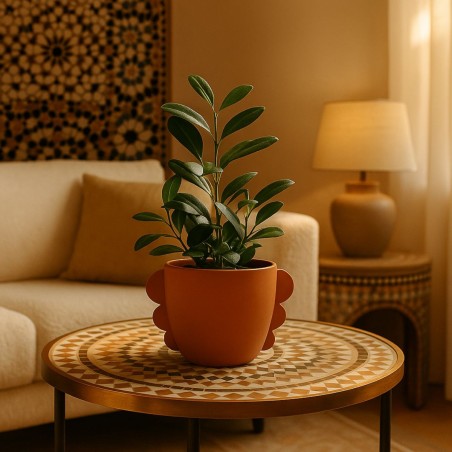Cache pot dolomite terracotta 18,7cm | Hashtag Déco