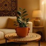 Cache pot dolomite terracotta 18,7cm | Hashtag Déco