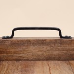 Set de 2 plateaux bois naturel avec poignées | Hashtag Déco