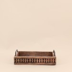Set de 2 plateaux bois naturel avec poignées | Hashtag Déco