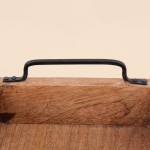 Set de 2 plateaux bois naturel avec poignées | Hashtag Déco