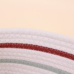Lot de 3 paniers en corde blanc rouge | Hashtag Déco