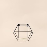 Étagère hexagonale bois blanc 20x25cm | Hashtag Déco