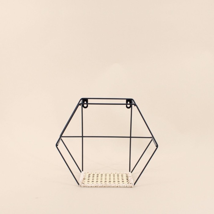 Étagère hexagonale bois clair 24x29cm | Hashtag Déco