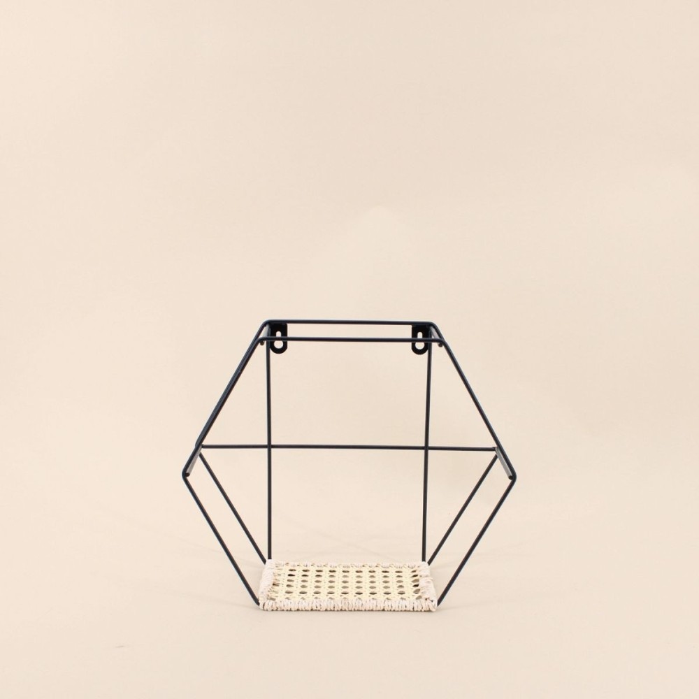 Étagère hexagonale bois clair 24x29cm | Hashtag Déco