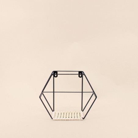 Set de 2 étagères murales bois clair hexagonales | Hashtag Déco
