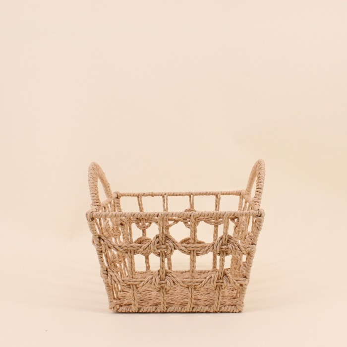 Panier tressé naturel en osier 25x25 cm | Hashtag Déco