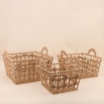 Set de 3 paniers tressés naturels beige | Hashtag Déco