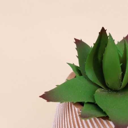 Plante grasse artificielle en pot céramique | Hashtag Déco