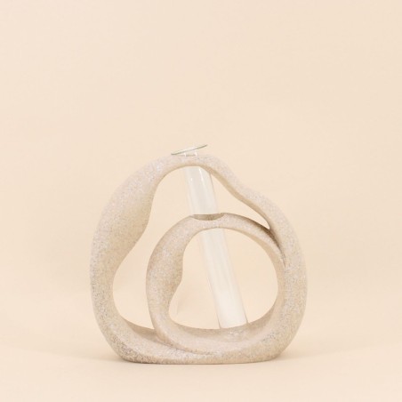 Vase soliflore en résine naturel 22cm | Hashtag Déco