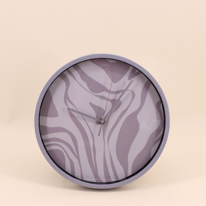 Horloge ronde zébrée 30cm bois marron beige | Hashtag Déco