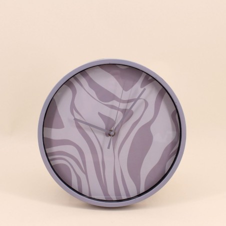 Horloge ronde zébrée 30cm bois marron beige | Hashtag Déco