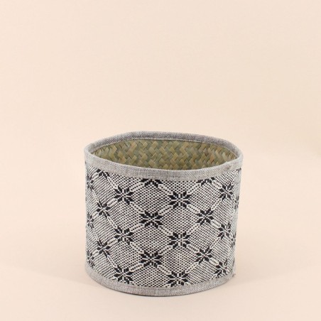 Set de 2 paniers en osier beige à motifs | Hashtag Déco