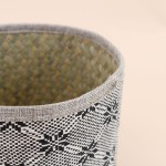 Set de 2 paniers en osier beige à motifs | Hashtag Déco