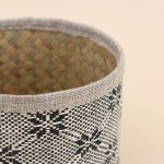Set de 2 paniers en osier beige à motifs | Hashtag Déco