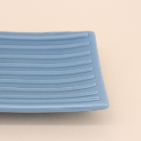 Porte savon résine bleue 13x10cm élégant | Hashtag Déco
