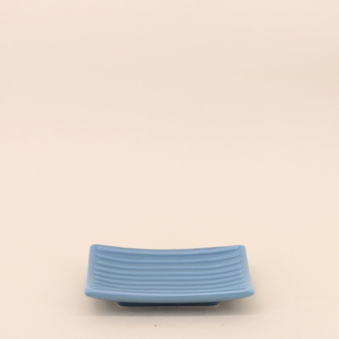 Porte savon résine bleue 13x10cm élégant | Hashtag Déco