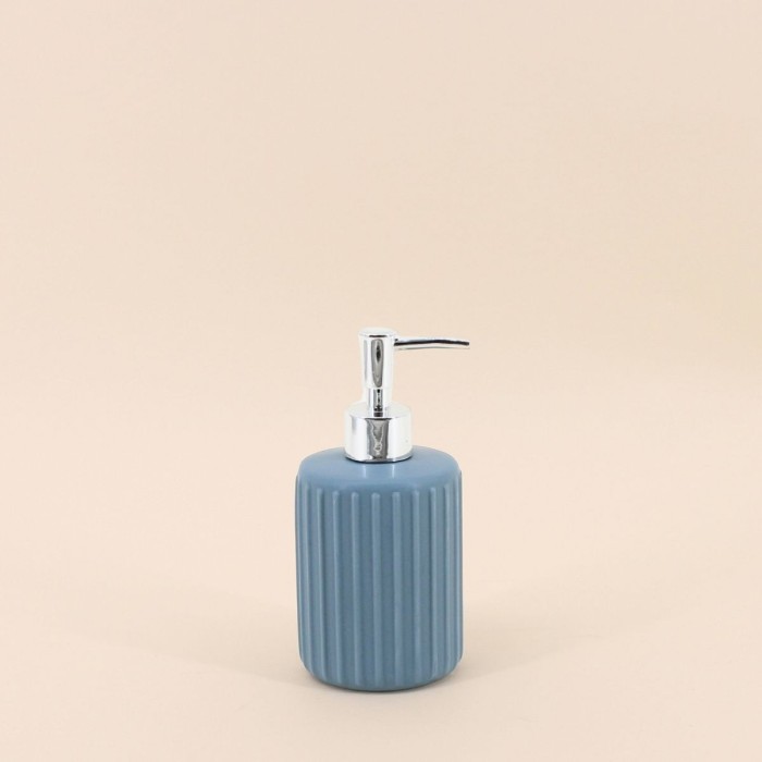 Distributeur de savon résine bleu 17cm | Hashtag Déco