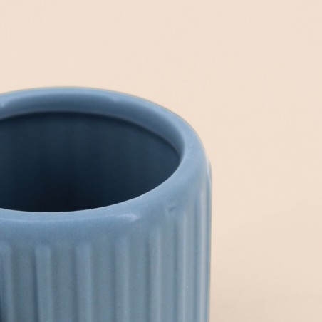 Pot en résine bleue 10cm pour intérieur | Hashtag Déco