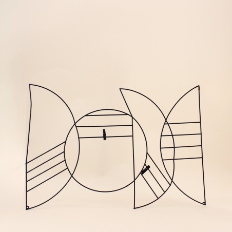 Pêle-mêle métal noir 60x40cm élégant | Hashtag Déco