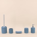 Set accessoires salle de bain résine bleue | Hashtag Déco