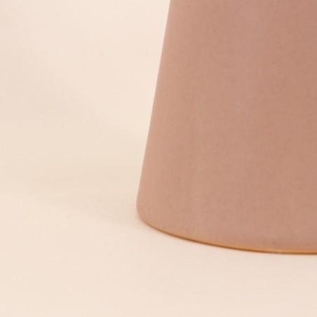 Bougeoir design en grès beige 30cm | Hashtag Déco