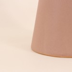 Bougeoir design en grès beige 30cm | Hashtag Déco