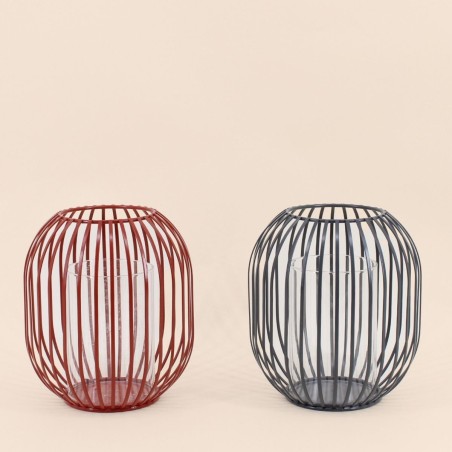 Lanterne ronde en métal filaire noir | Hashtag Déco