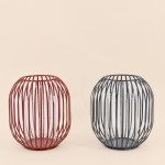Lanterne ronde en métal filaire noir | Hashtag Déco