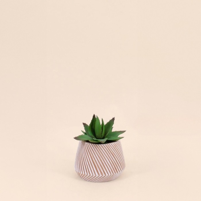 Plante grasse artificielle en pot céramique | Hashtag Déco